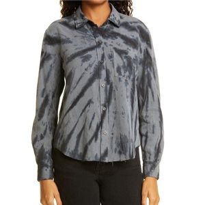 Rails Ingrid Raw Tie Dye Shirt, Smoke Swirl, Small